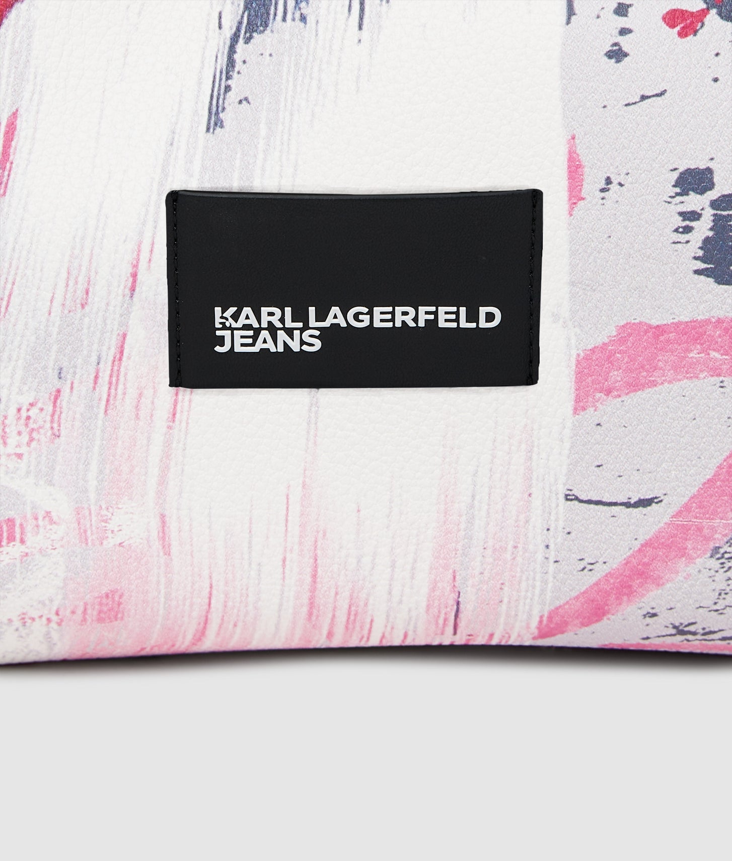 KarlLagerfeld Large Painters Print Hobo Bag Painters Print Pink All Over Print