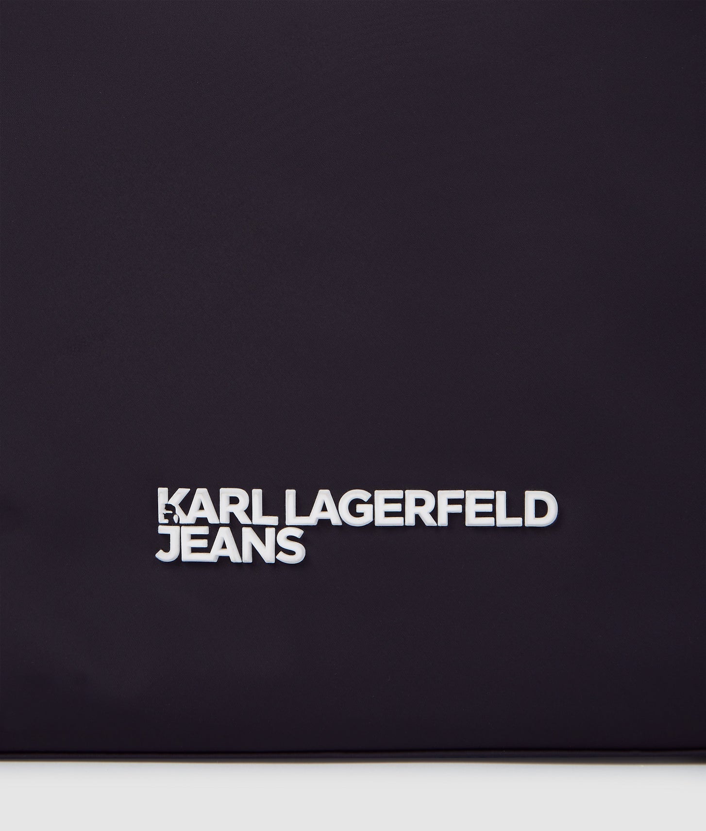 KarlLagerfeld Large Cord Nylon Shoulder Bag Black