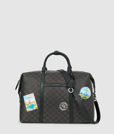 KarlLagerfeld Ikon Monogram Weekender Bag Brown-Monogram