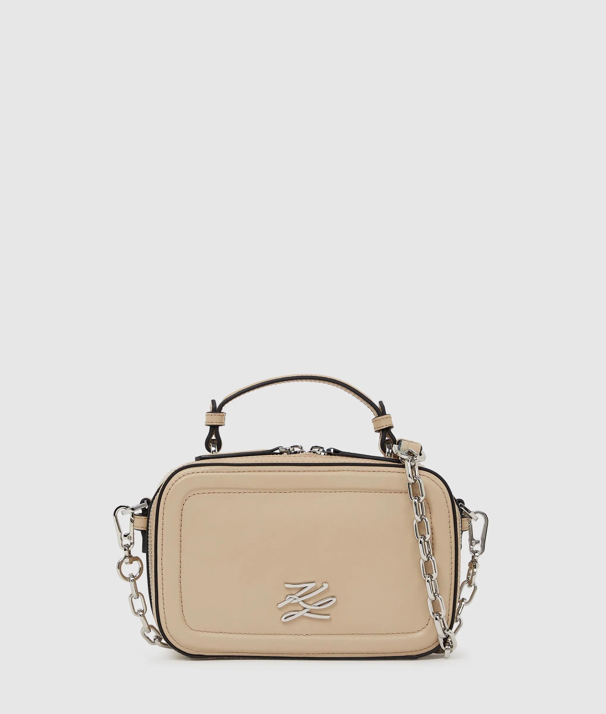 KarlLagerfeld Kautograph Chain Top Handle Bag Safari