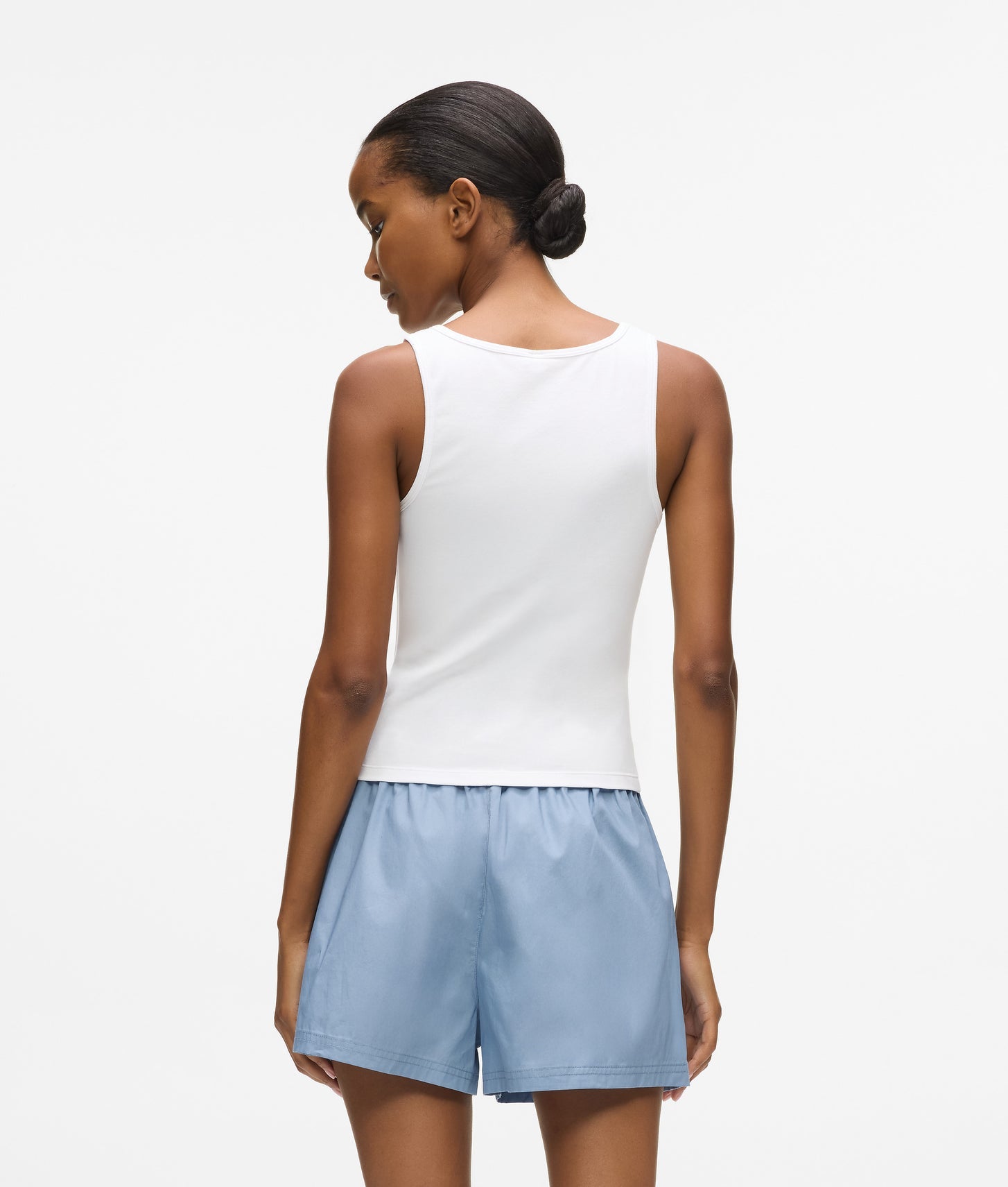 Karl Lagerfeld Tank Top And Shorts Pajama Set White