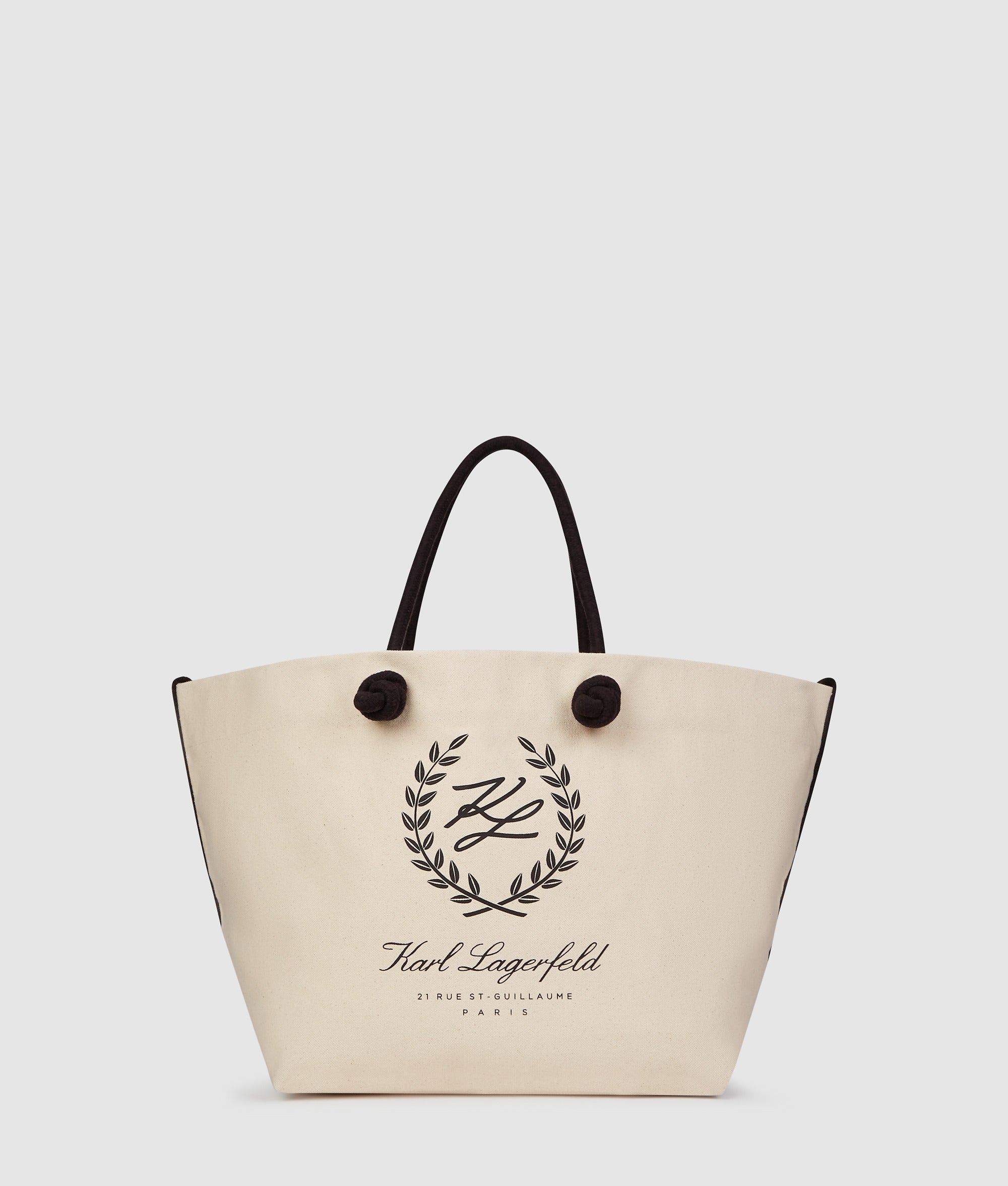 KarlLagerfeld Hotel Karl Crest Beach Bag Natural