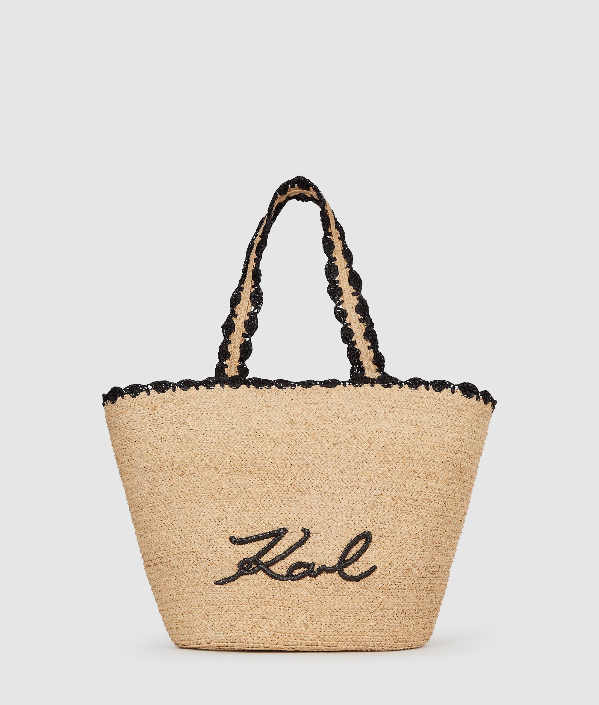 KarlLagerfeld Ksignature Scallop Beach Bag Natural