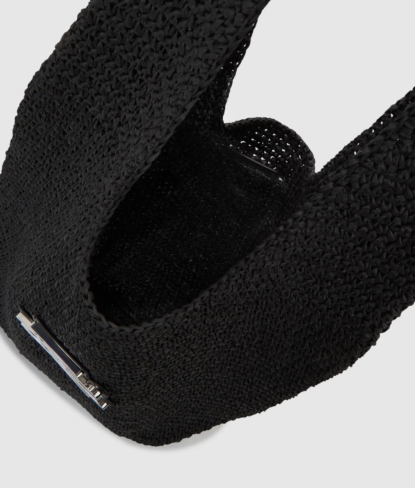 KarlLagerfeld Kautograph Crochet Hobo Bag Black