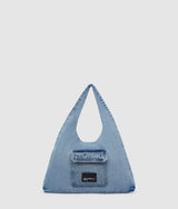 KarlLagerfeld Denim Hobo Shopper Standard Blue Denim-Light Denim
