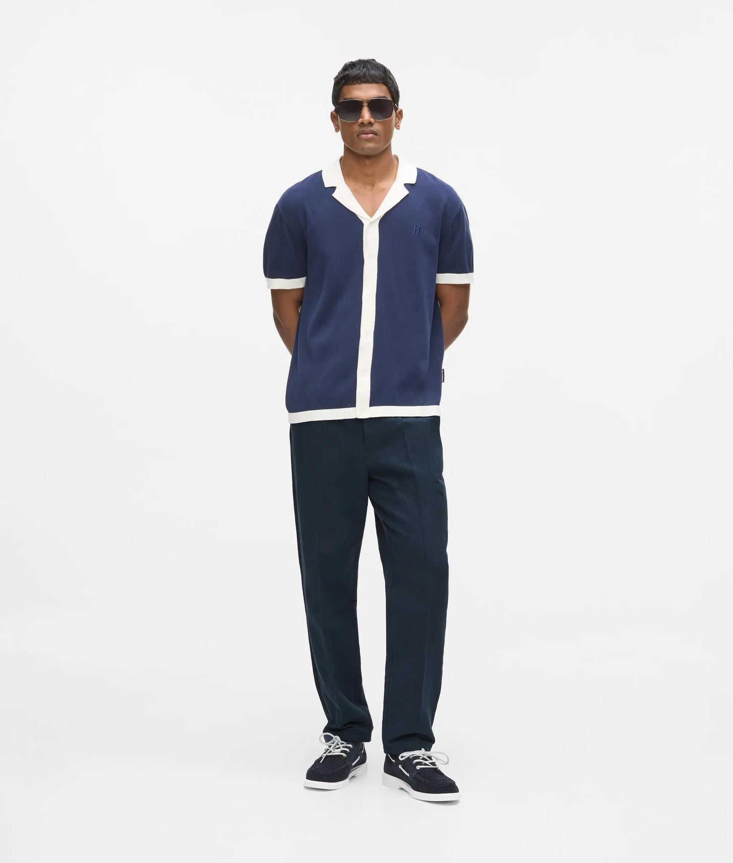 Karl Lagerfeld Linen Suit Pants Peacoat