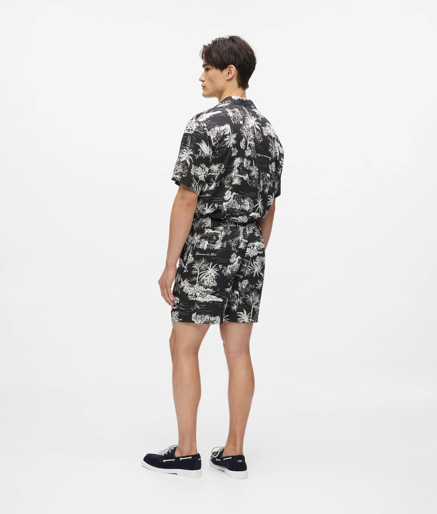 Karl Lagerfeld All-Over-Print Shorts Black