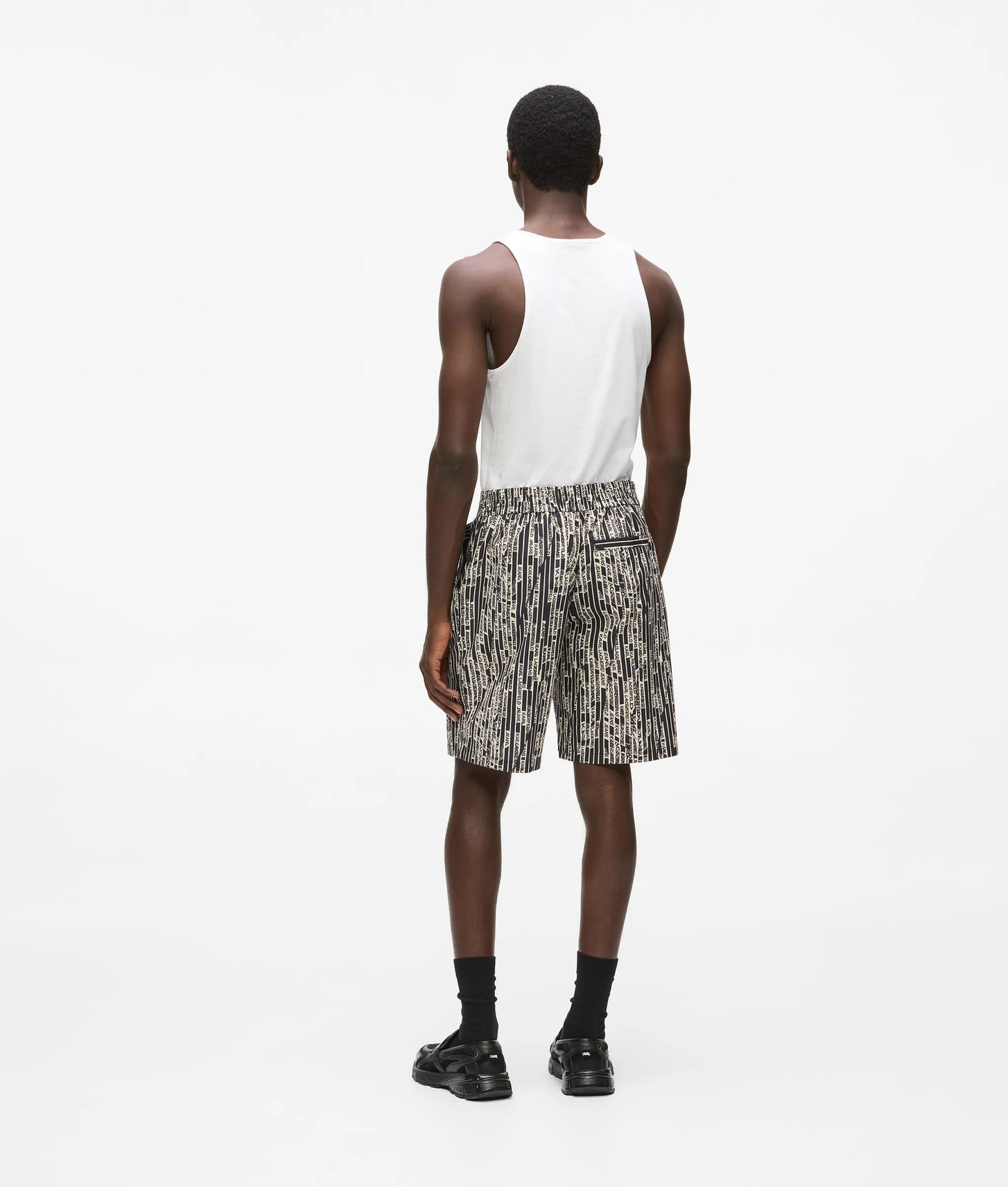 Karl Lagerfeld All-Over-Print Shorts Linear Logo All Over Print
