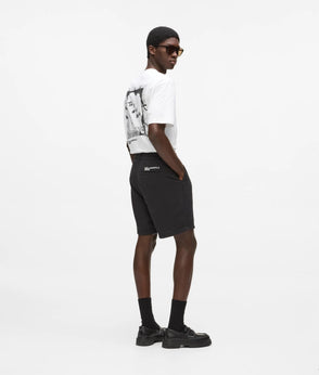 Karl Lagerfeld Stripe Logo T-Shirt Whitecap Grey