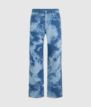 Karl Lagerfeld Relaxed Monogram Denim Jacket All Over Print Blue Denim