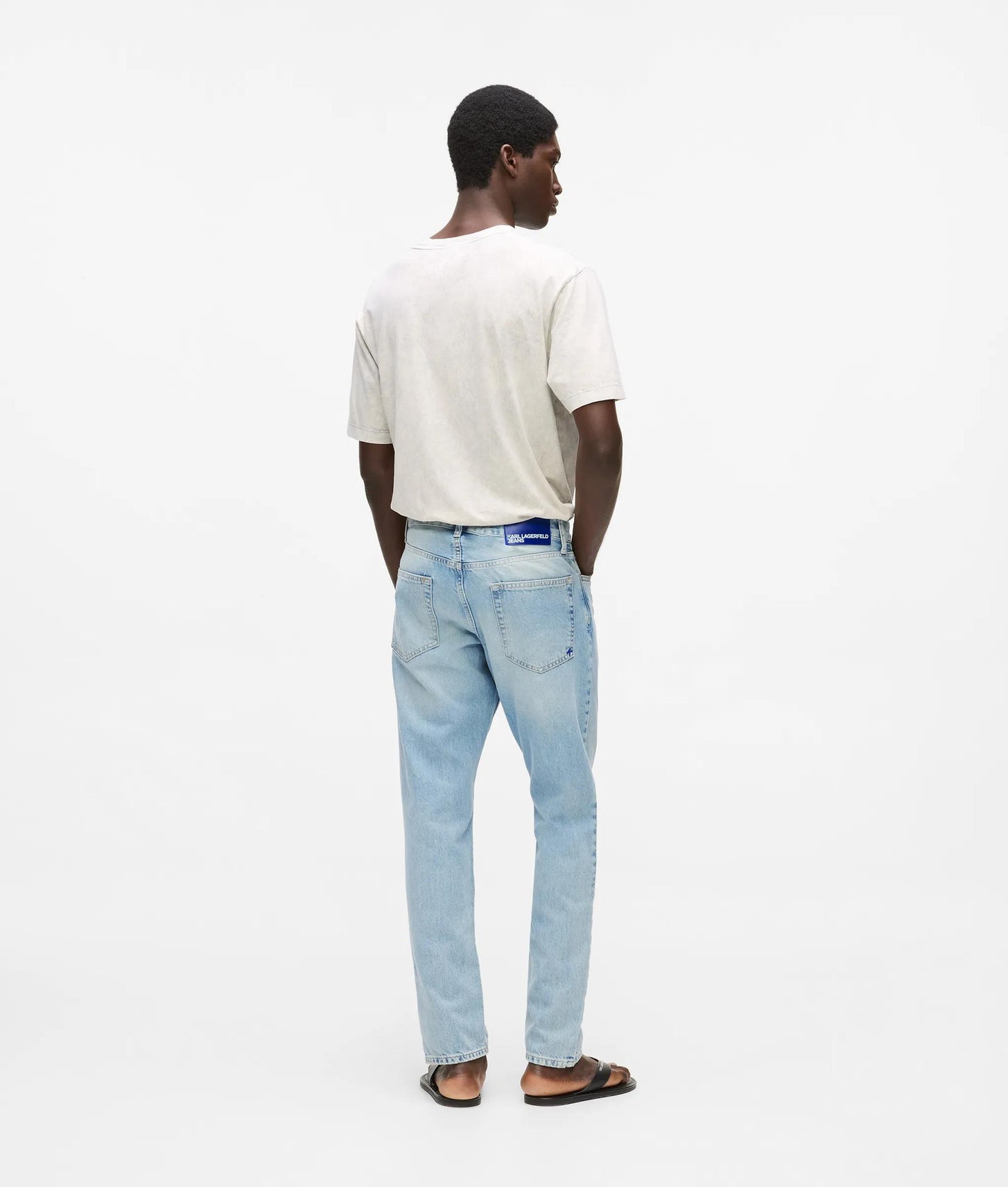 Karl Lagerfeld Vintage Wash Tapered Jeans Vintage Light Blue