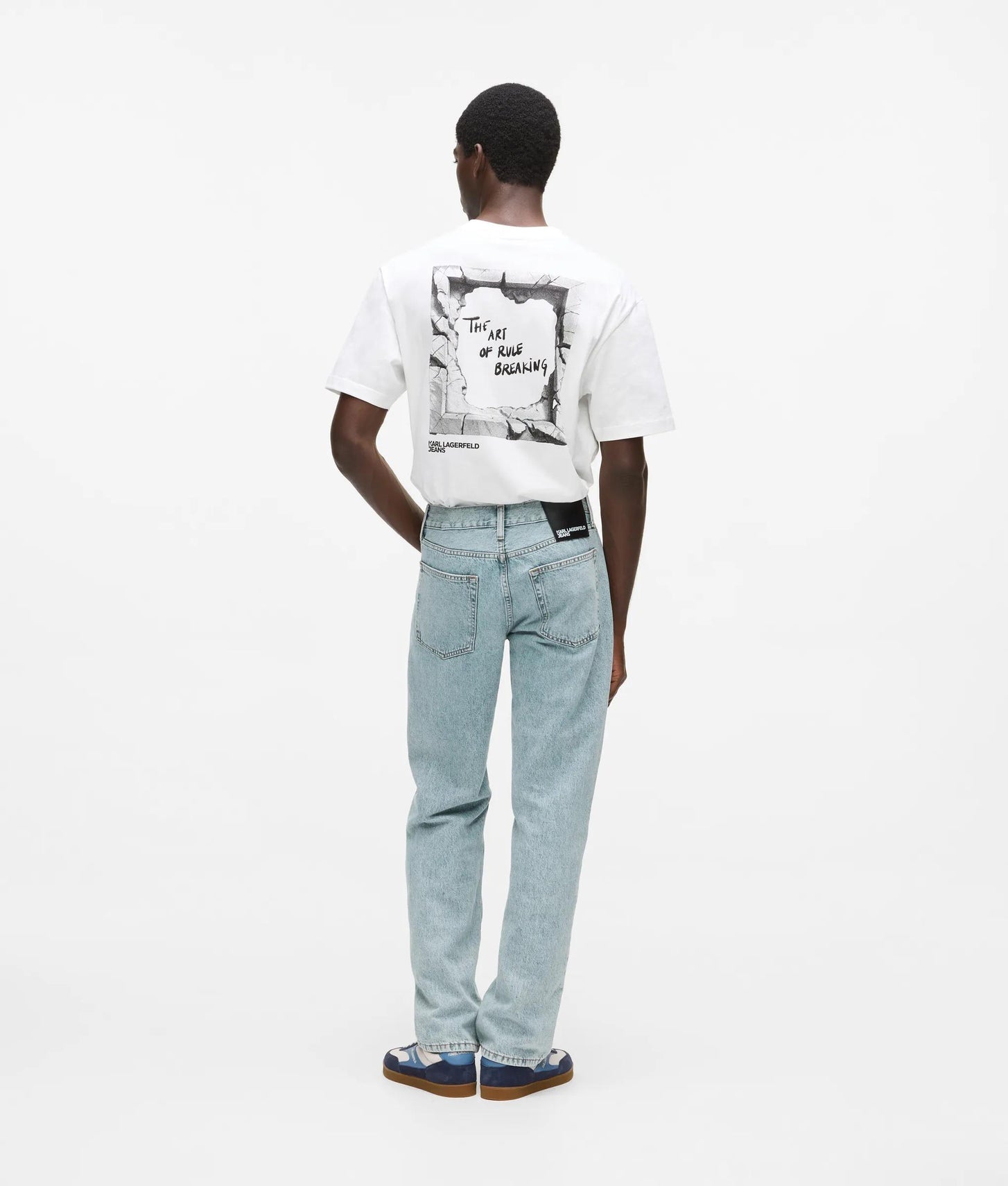 Karl Lagerfeld Acid Wash Straight Jeans Acid Light Blue
