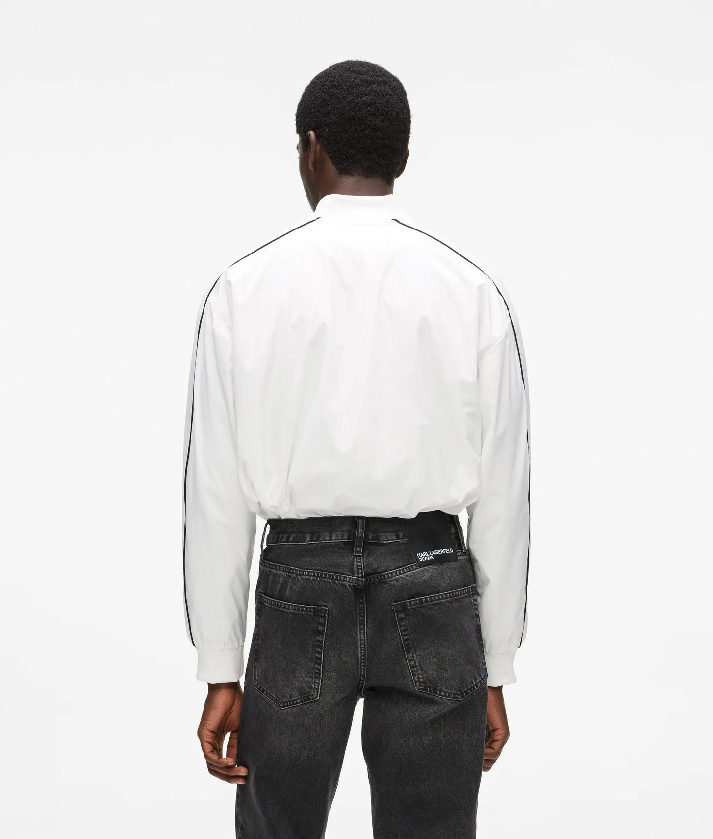 Karl Lagerfeld Lightweight Bomber Jacket White