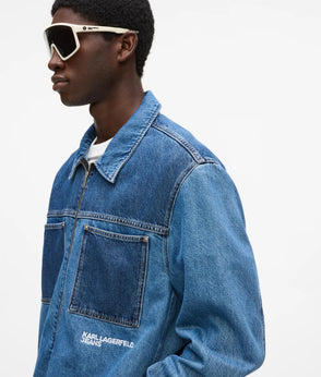 Karl Lagerfeld Regular Denim Shorts Mid Blue Stone