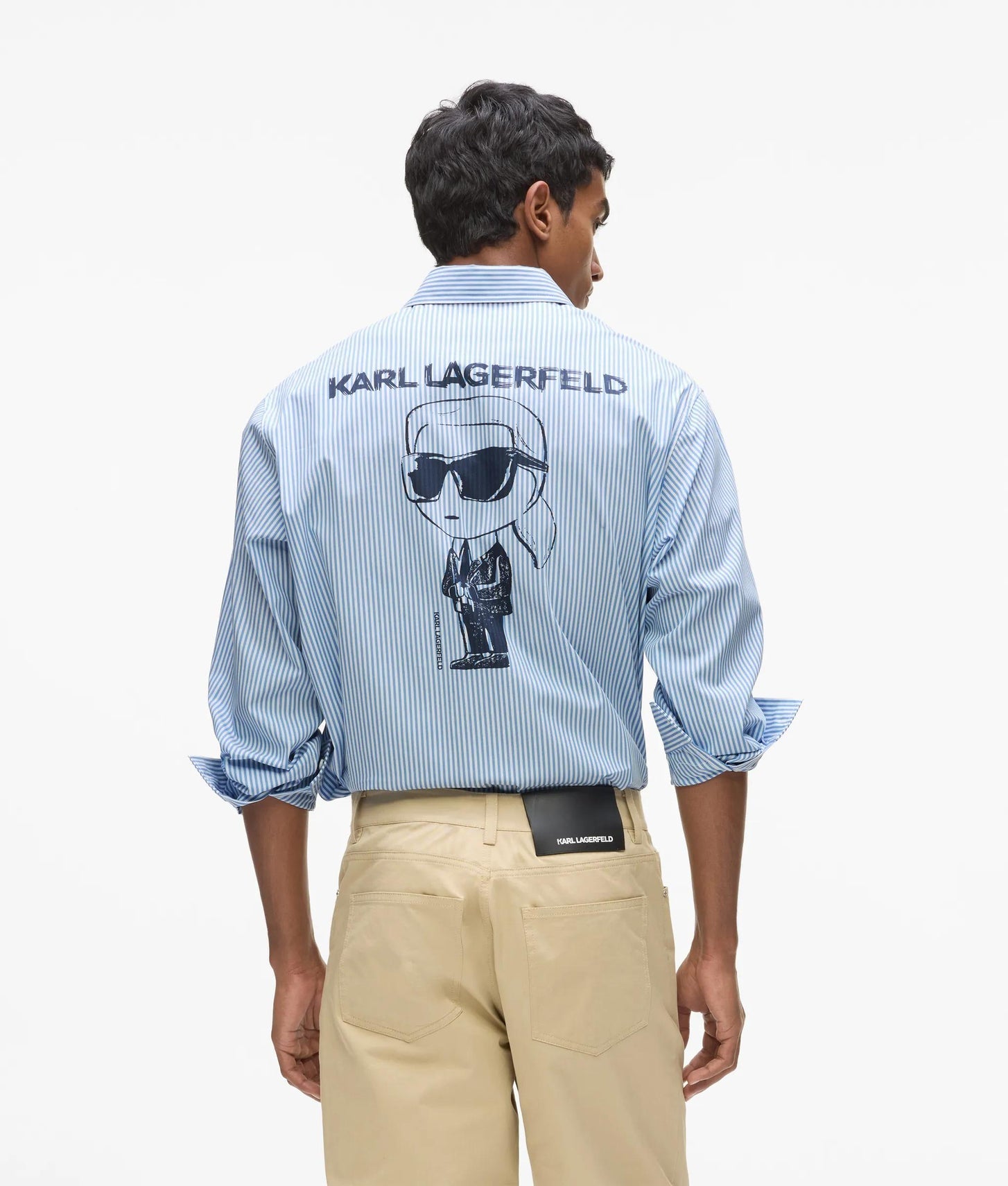 Karl Lagerfeld Ikon Striped Shirt Light Blue