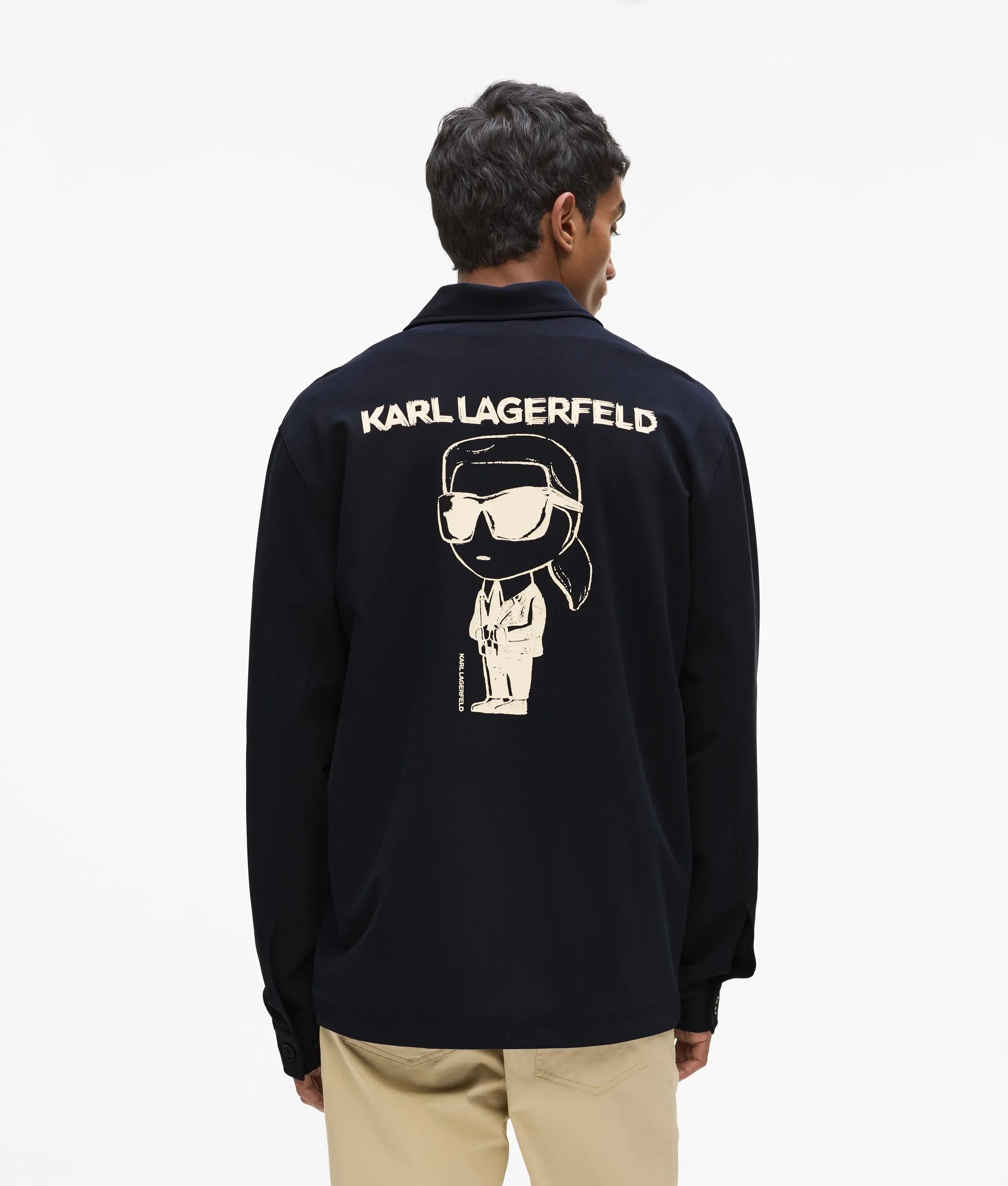 Karl Lagerfeld Ikon Jersey Overshirt Medieval Blue