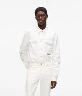 Karl Lagerfeld Graphic Karl Print Denim Overshirt White