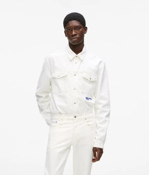 Karl Lagerfeld White Tapered Jeans White Denim
