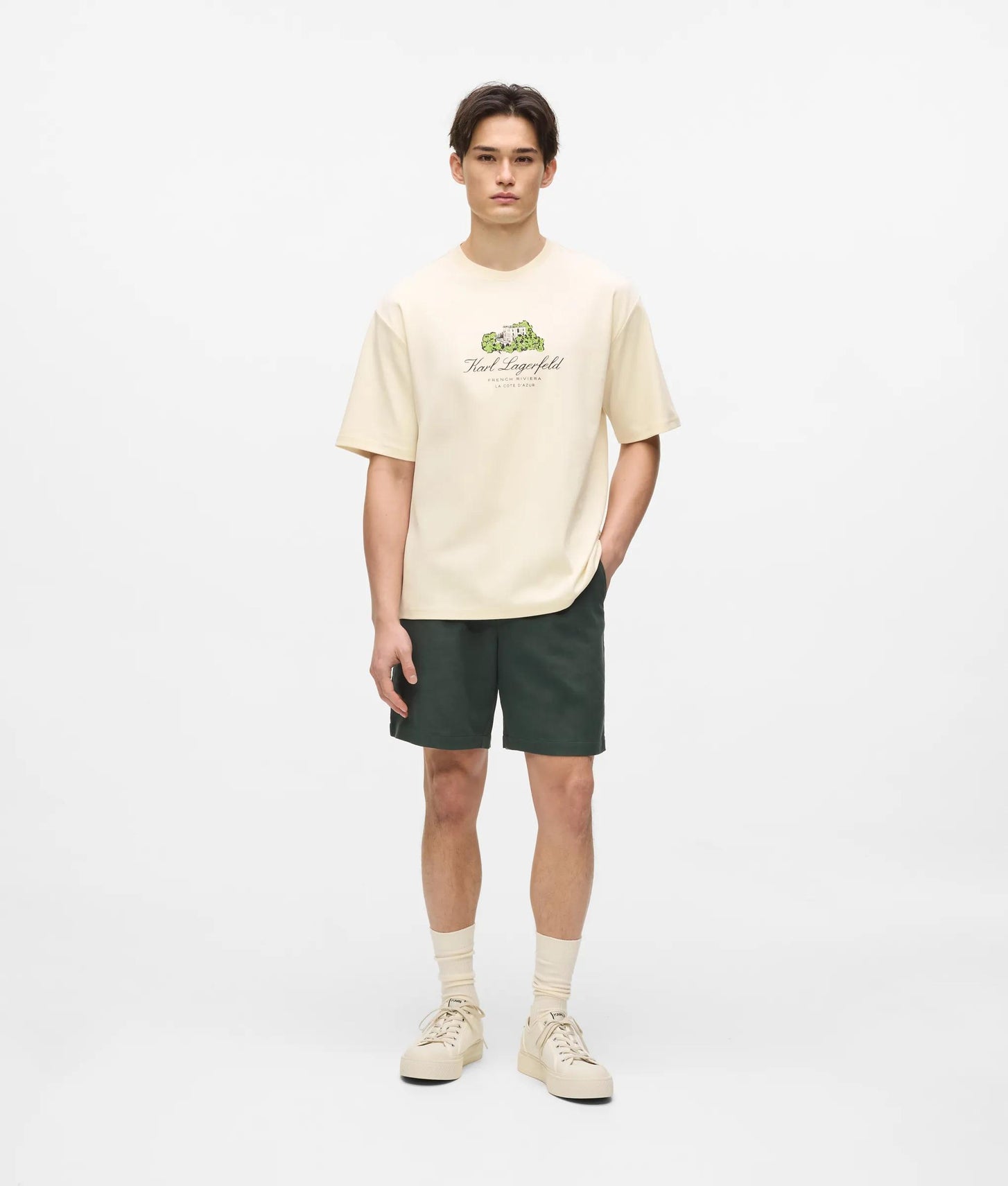 Karl Lagerfeld Villa La Vigie T-Shirt Cannoli Cream
