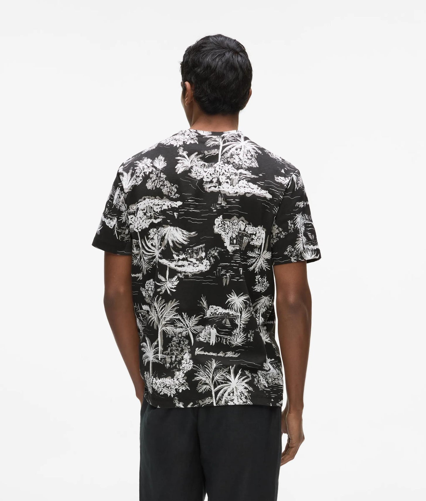 Karl Lagerfeld Villa La Vigie Print T-Shirt Black