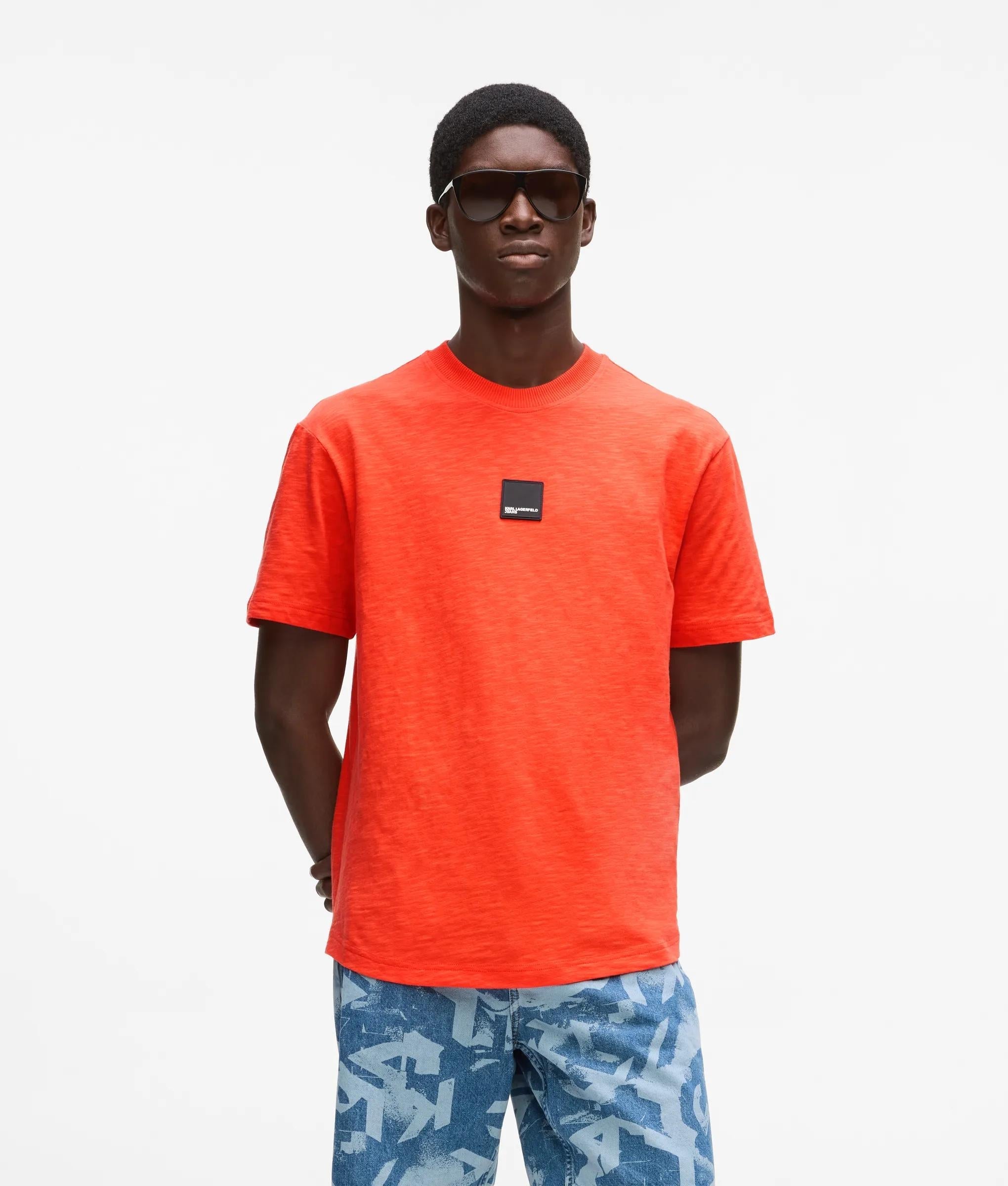 Karl Lagerfeld Curved Hem T-Shirt Grenadine