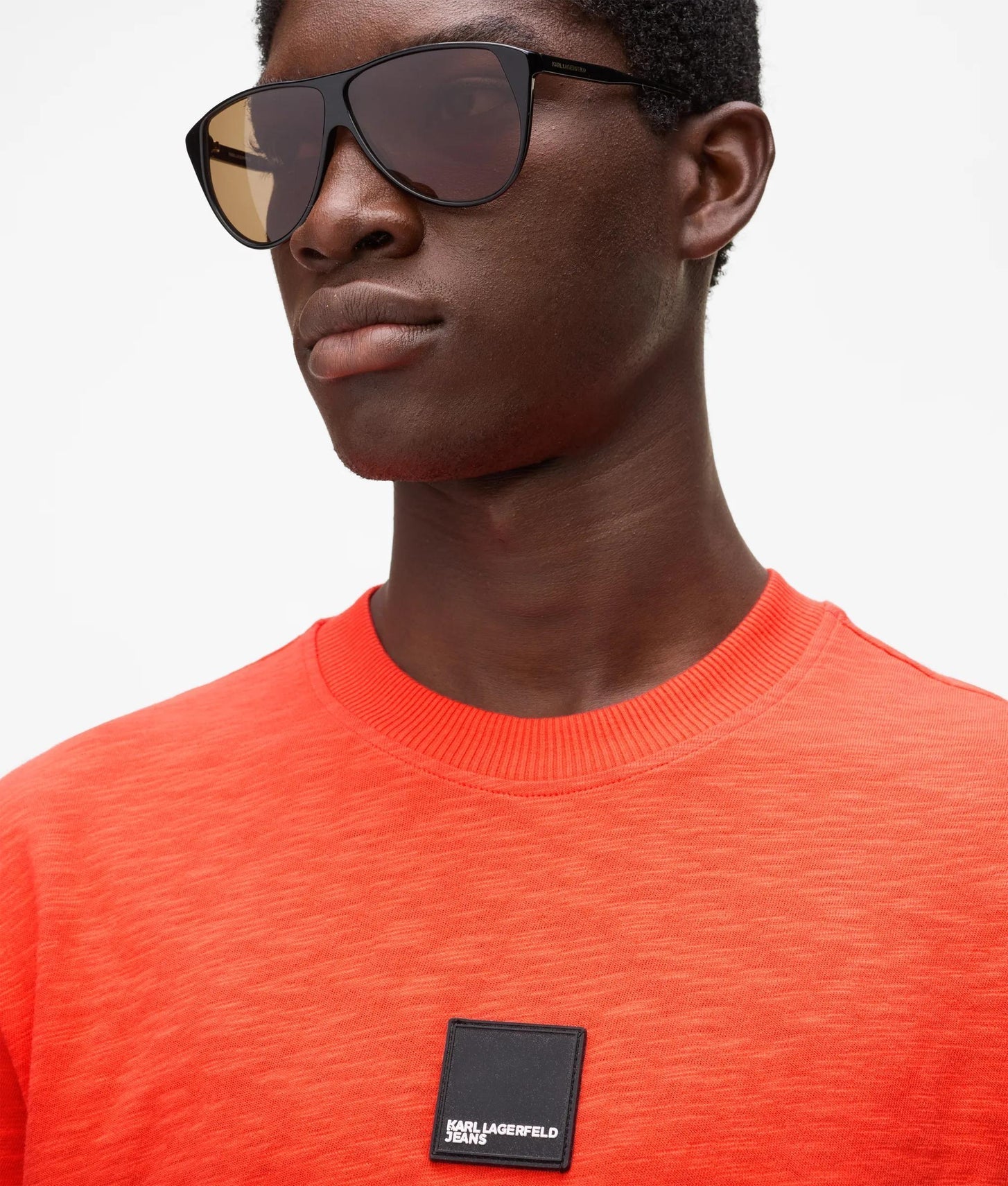 Karl Lagerfeld Curved Hem T-Shirt Grenadine