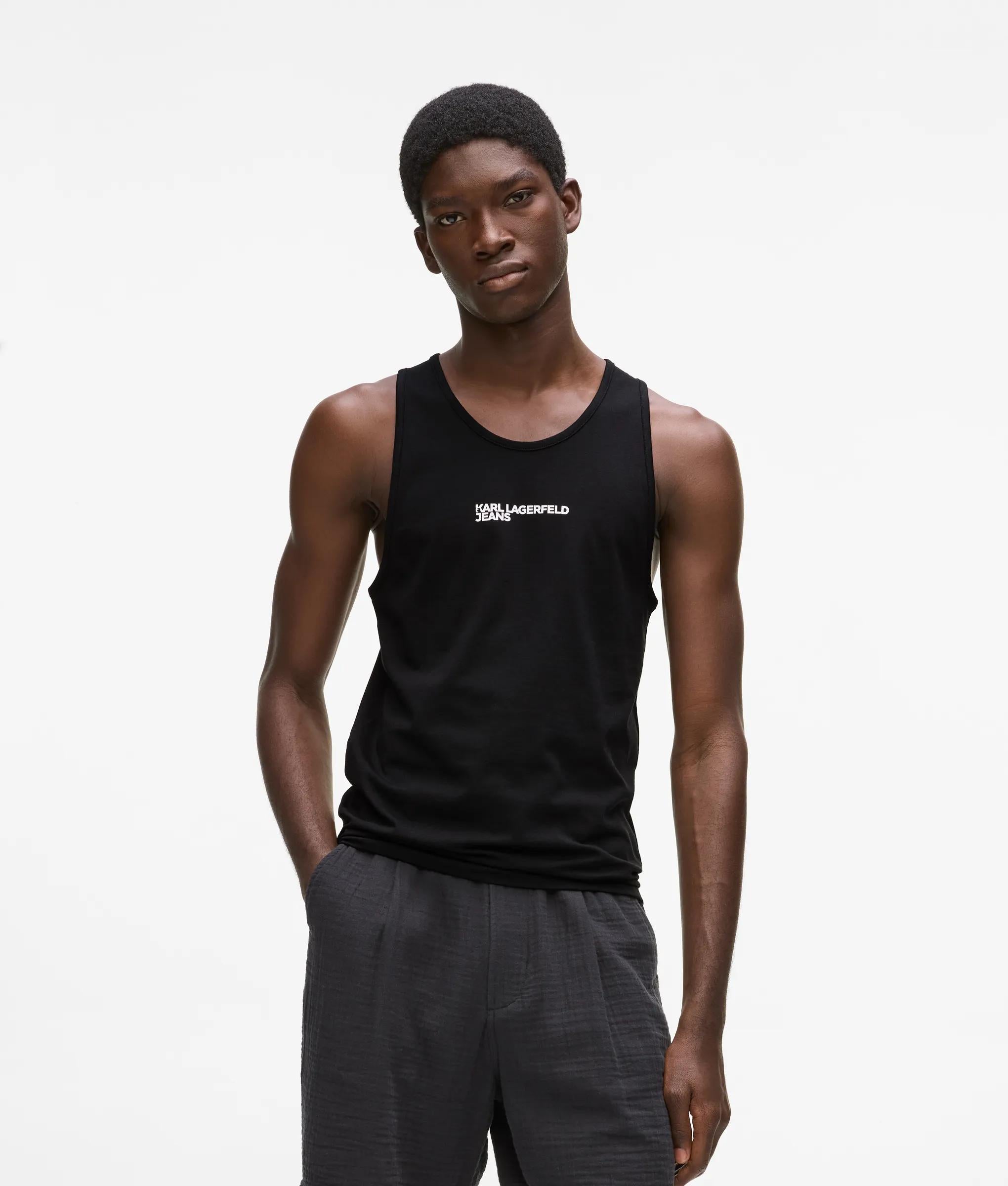Karl Lagerfeld Logo Tank Top Black