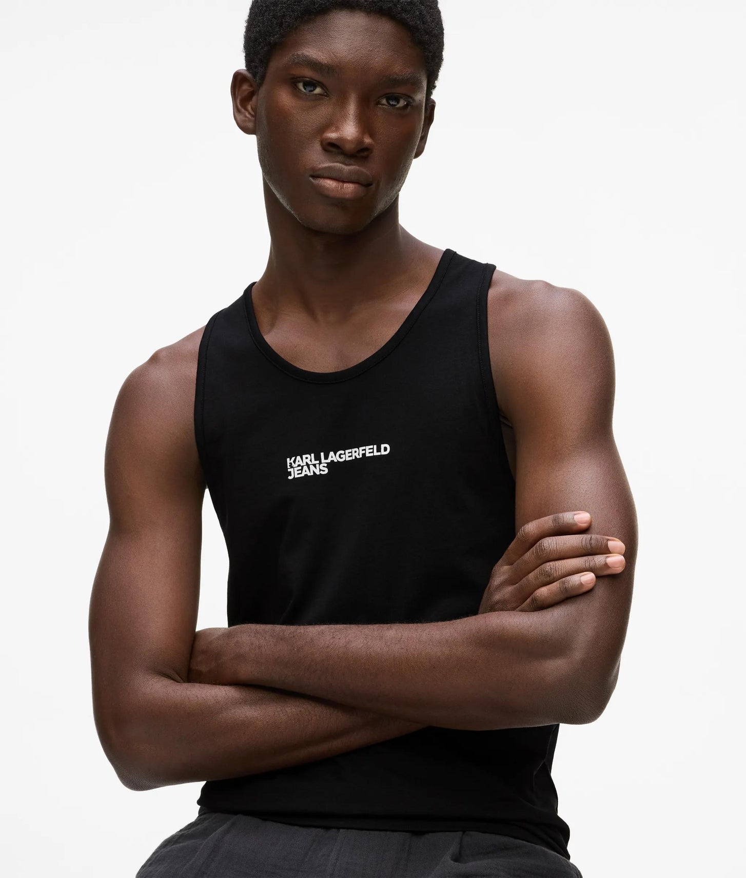 Karl Lagerfeld Logo Tank Top Black