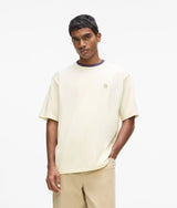 Karl Lagerfeld Ikon Striped Neck T-Shirt Cannoli Cream