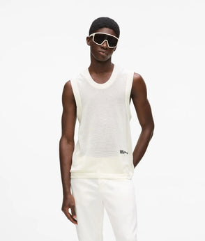 Karl Lagerfeld Graphic Karl Print Denim Overshirt White