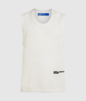 Karl Lagerfeld Graphic Karl Print Denim Overshirt White