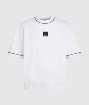 Karl Lagerfeld Two Tone Denim Overshirt Mid Blue Blocked