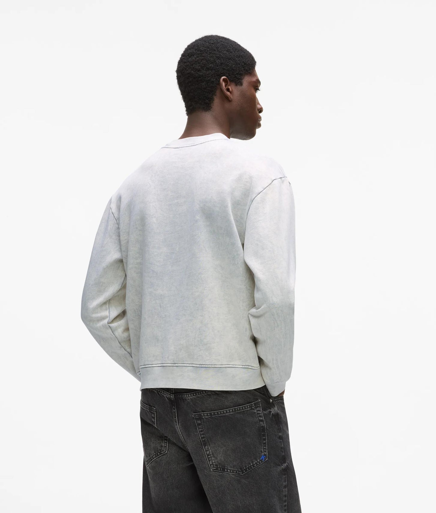 Karl Lagerfeld Washed Regular Sweatshirt Micro Chip