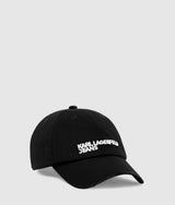 Karl Lagerfeld Distressed Logo Cap Black