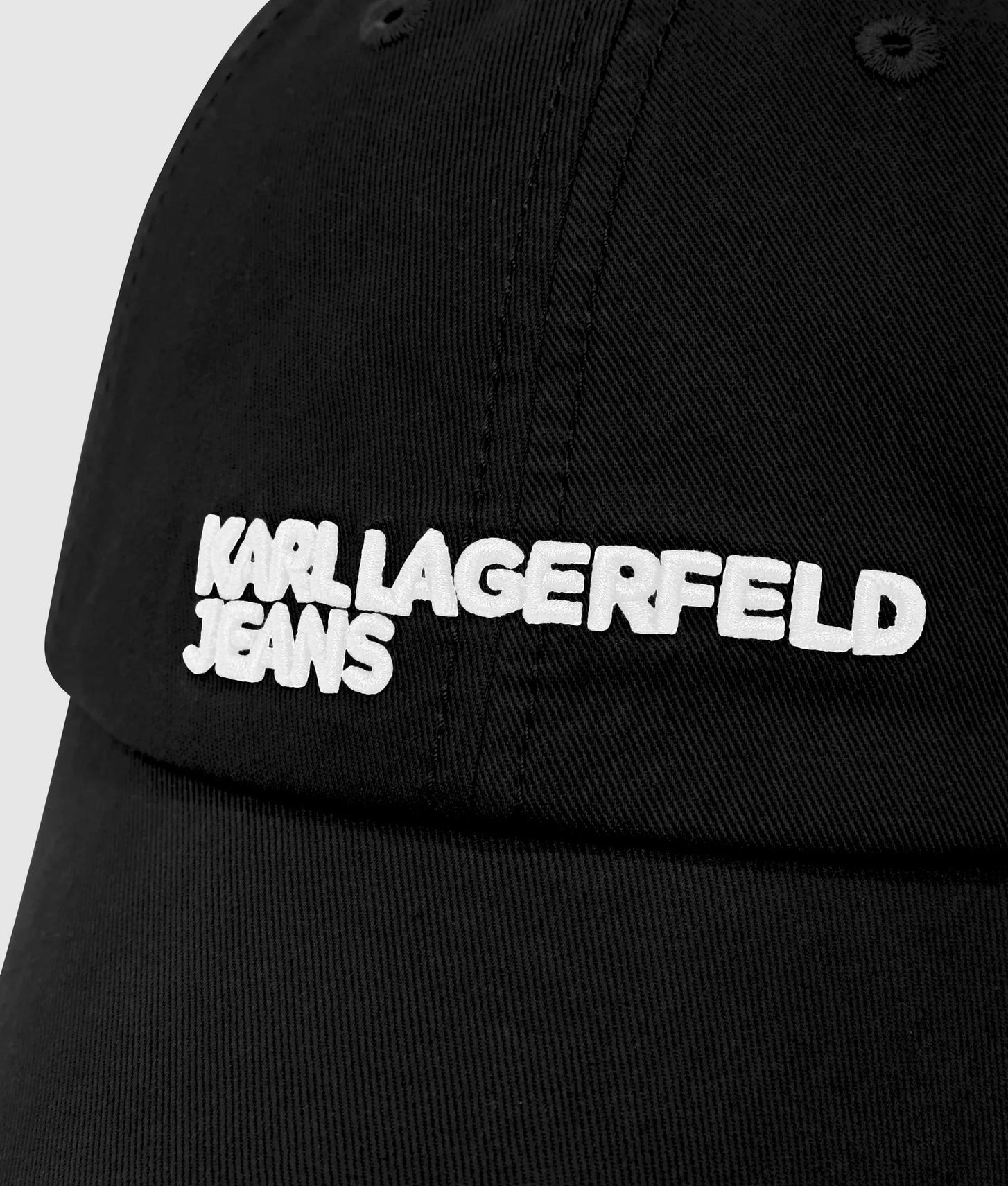 Karl Lagerfeld Distressed Logo Cap Black
