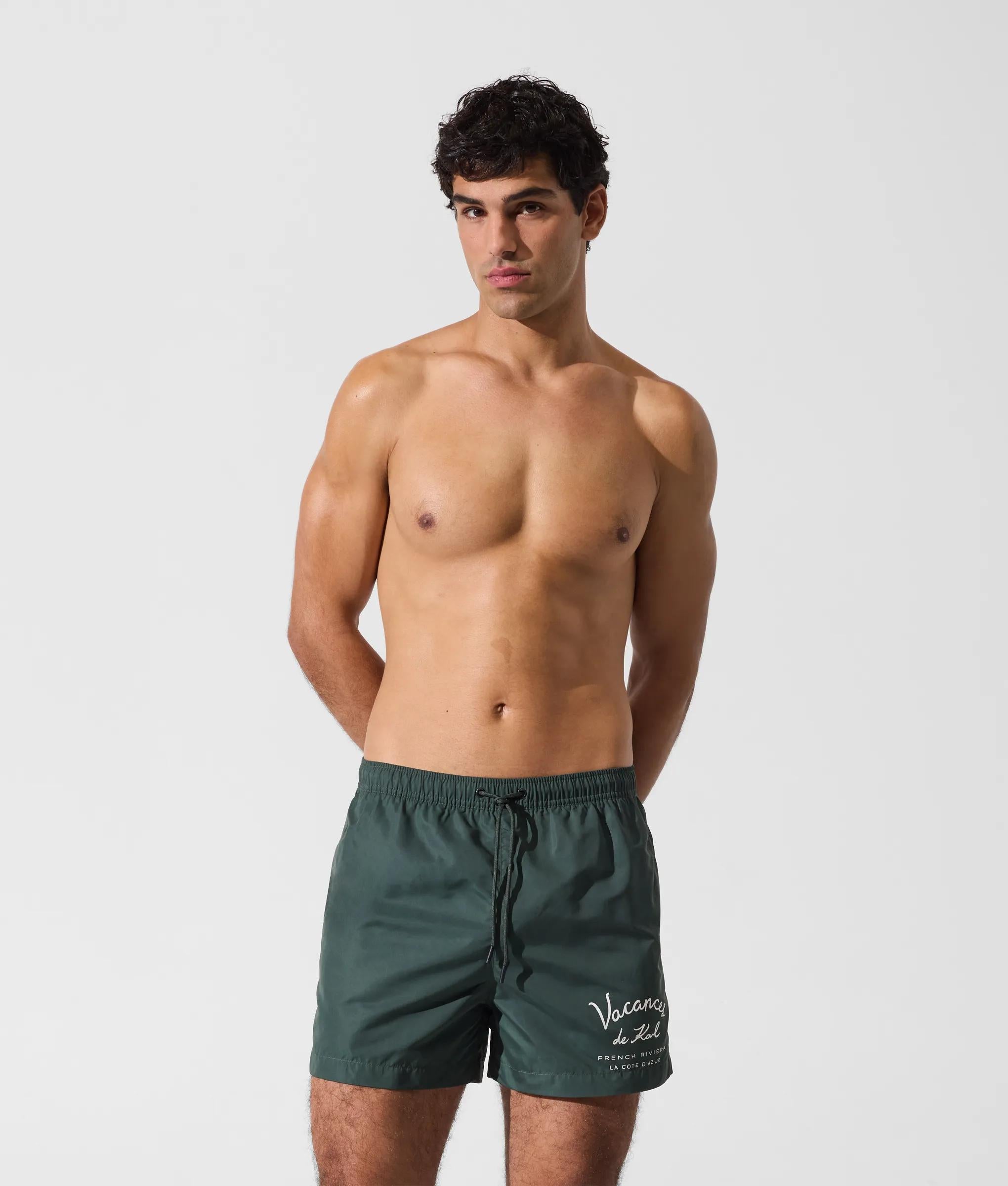 Karl Lagerfeld Vacances De Karl Short Boardshorts Deep Forest