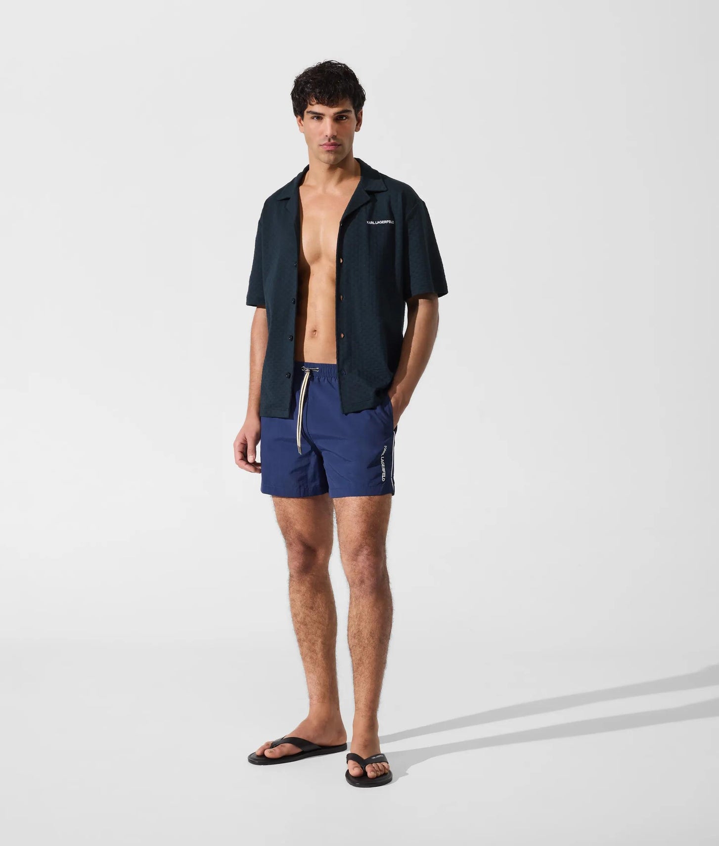 Karl Lagerfeld Nautical Short Boardshorts Medieval Blue