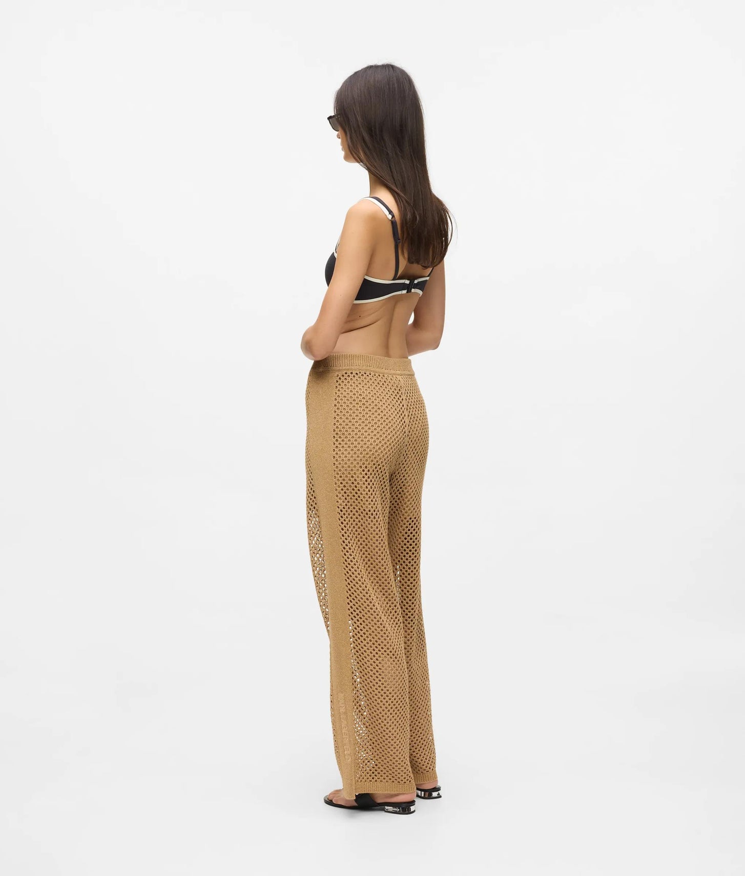Karl Lagerfeld Crochet Knit Pants Nougat