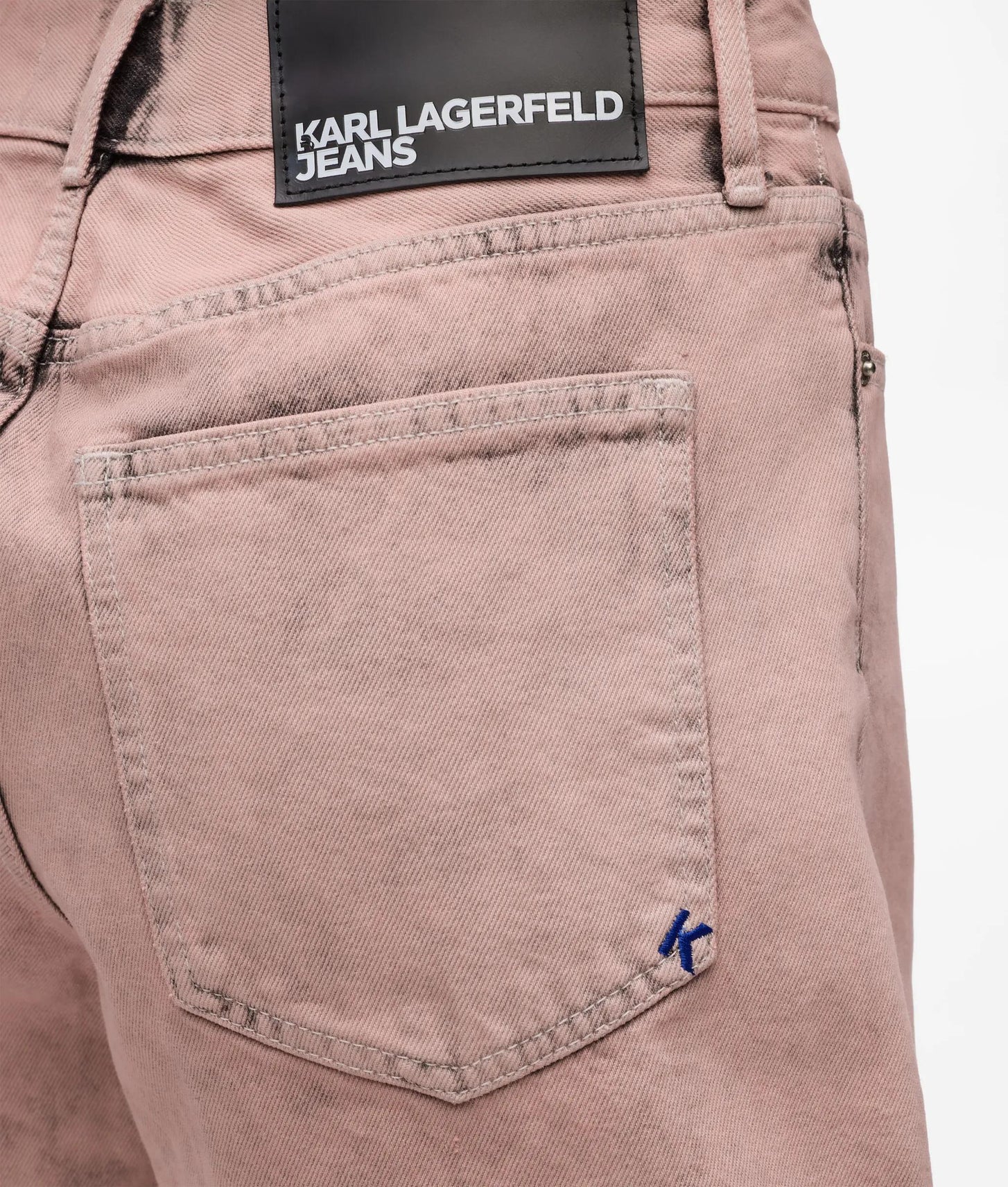 Karl Lagerfeld Inked High-Rise Denim Shorts Fairytale