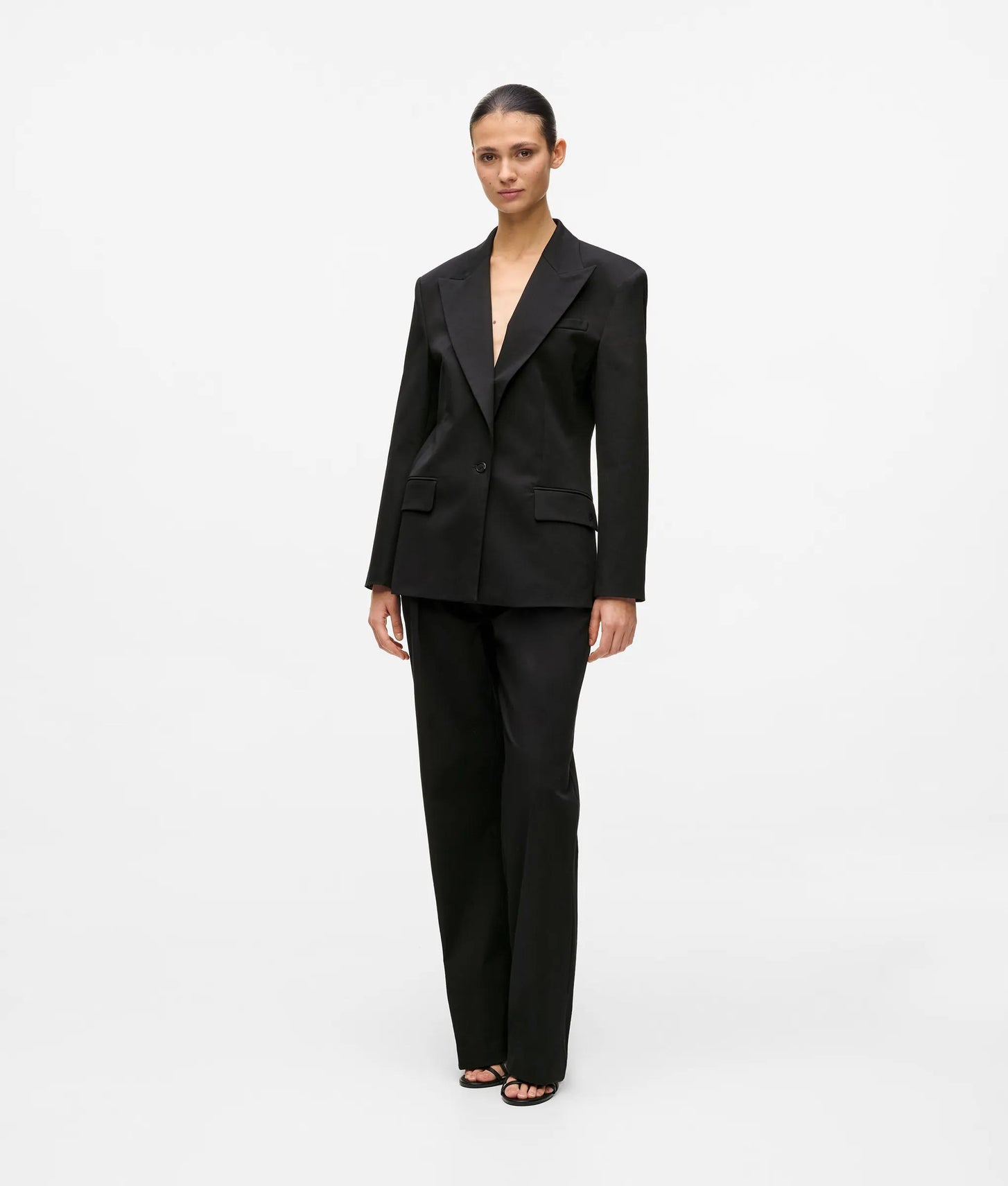 Karl Lagerfeld Kl X Amber Valletta Structured Suit Pants Black