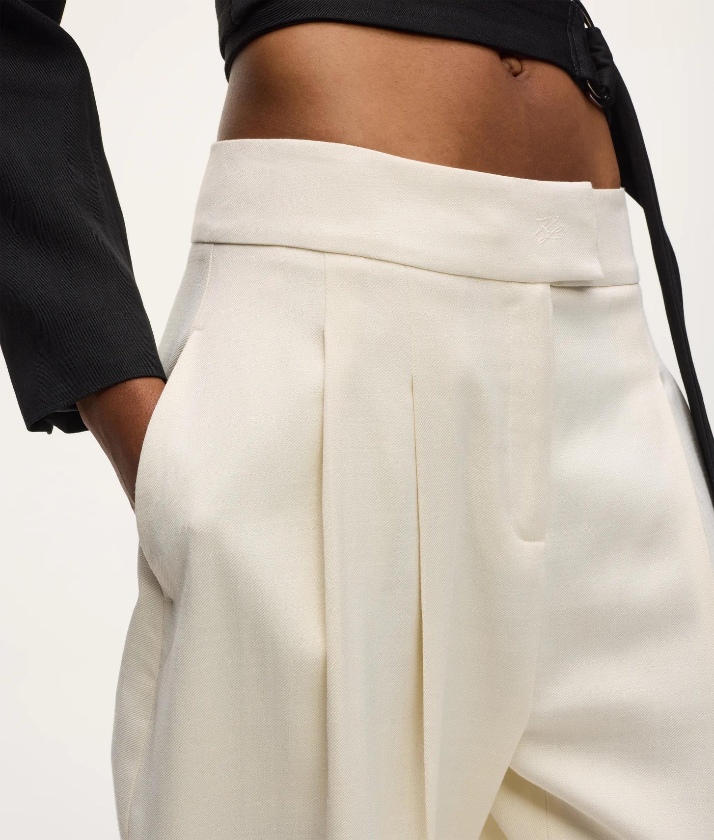 Karl Lagerfeld Kl Studio Barrel Leg Pants Pristine