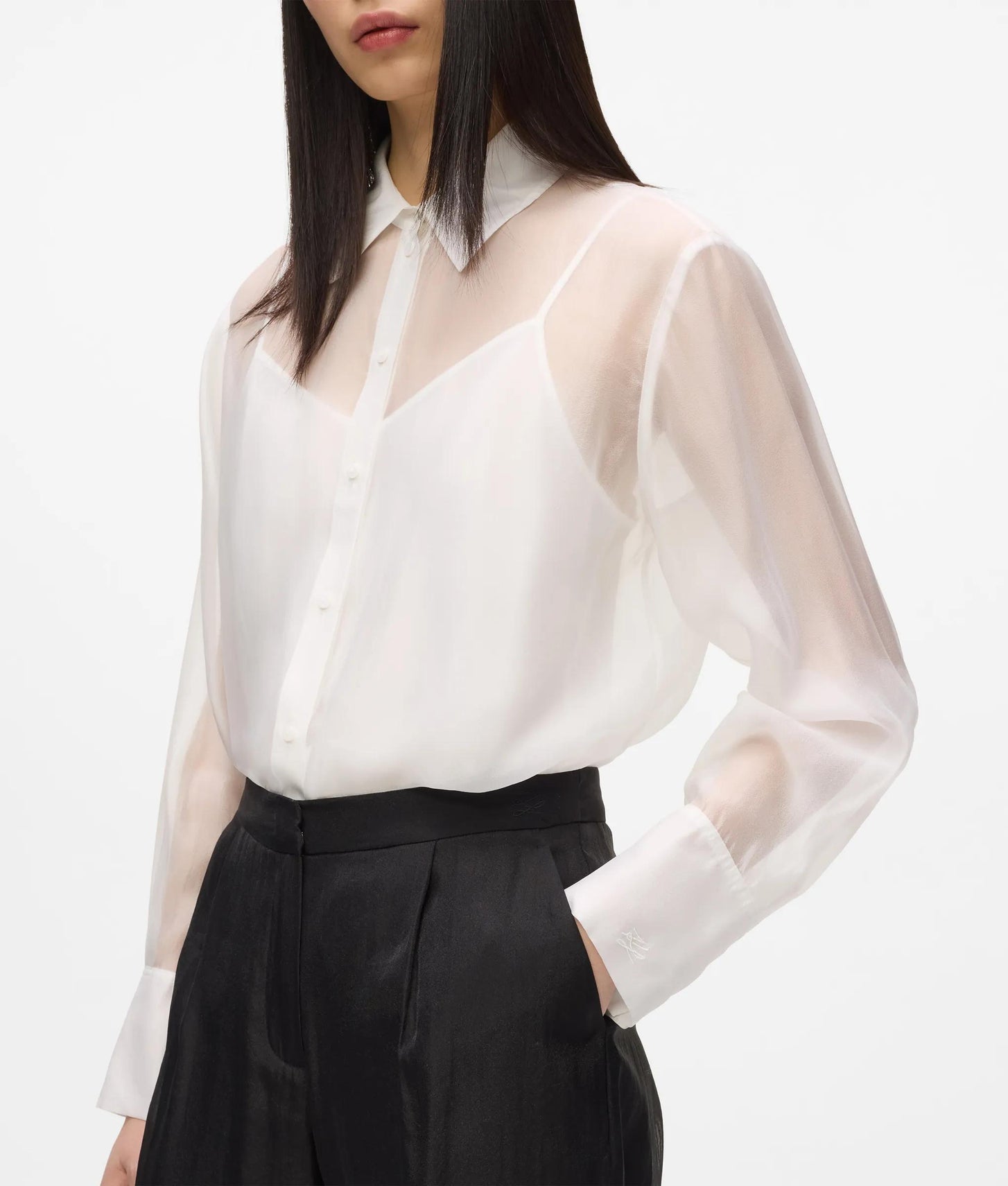 Karl Lagerfeld Organza Blouse White