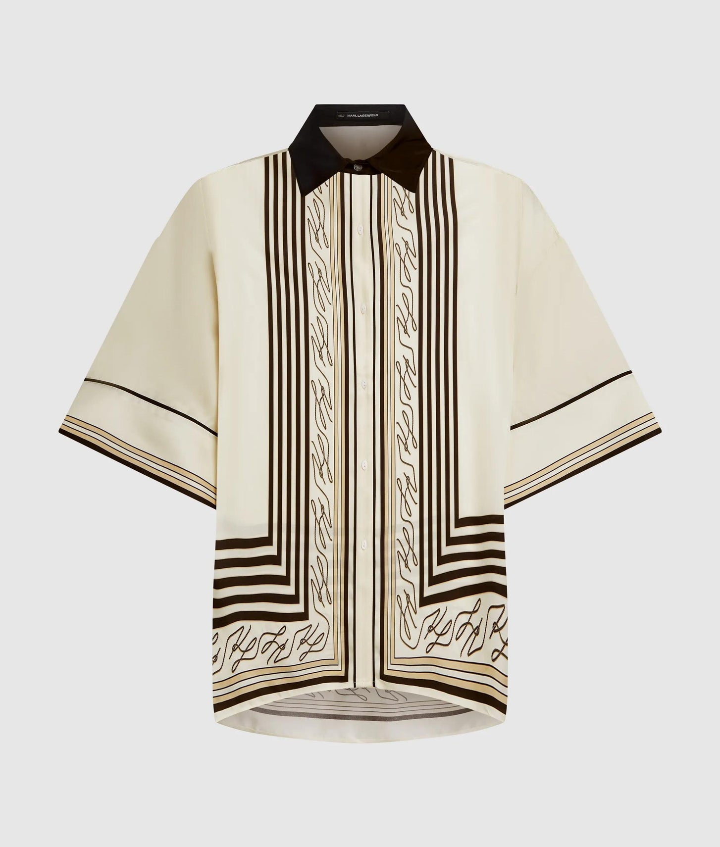 Karl Lagerfeld All-Over-Print Pajama Shirt Pristine