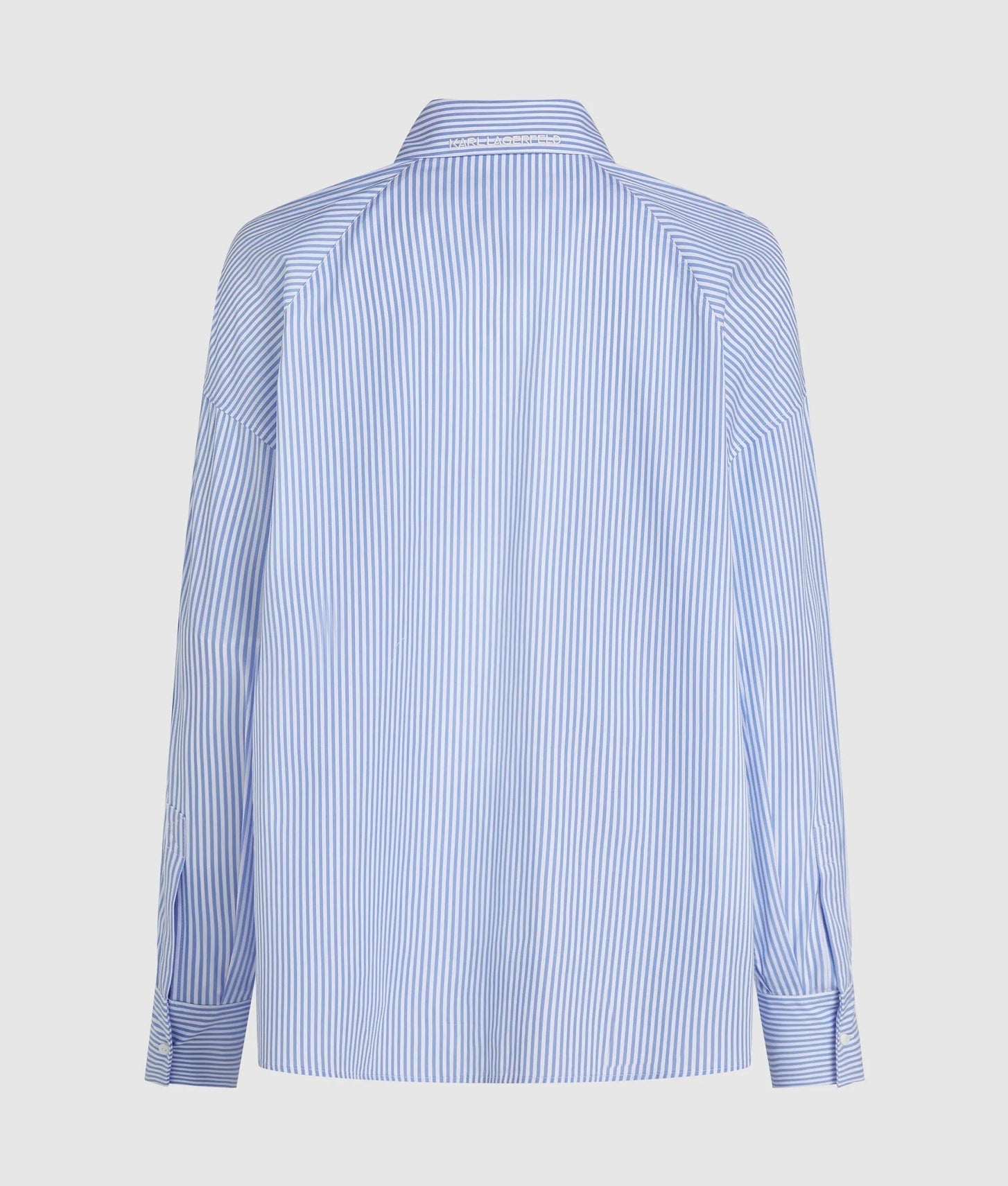 Karl Lagerfeld Ikon Striped Shirt White And Blue Stripes