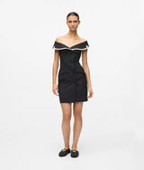 Karl Lagerfeld Off Shoulder Blazer Dress Black/White