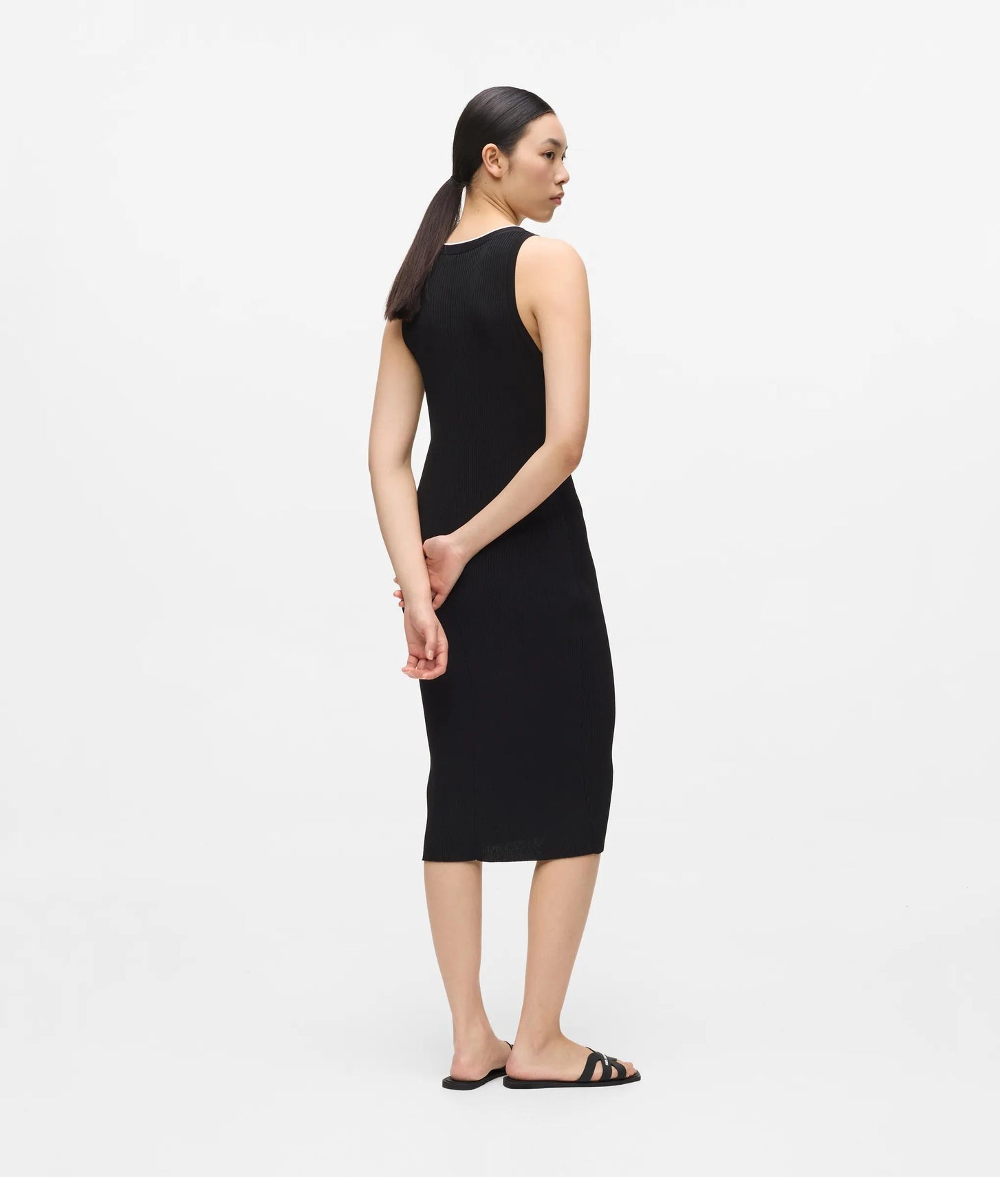 Karl Lagerfeld Logo Knit Dress Black/White