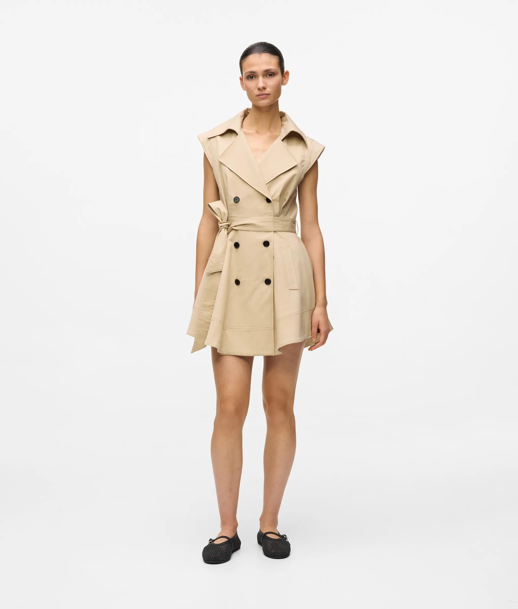 Karl Lagerfeld Kl X Amber Valletta Trench Dress Safari