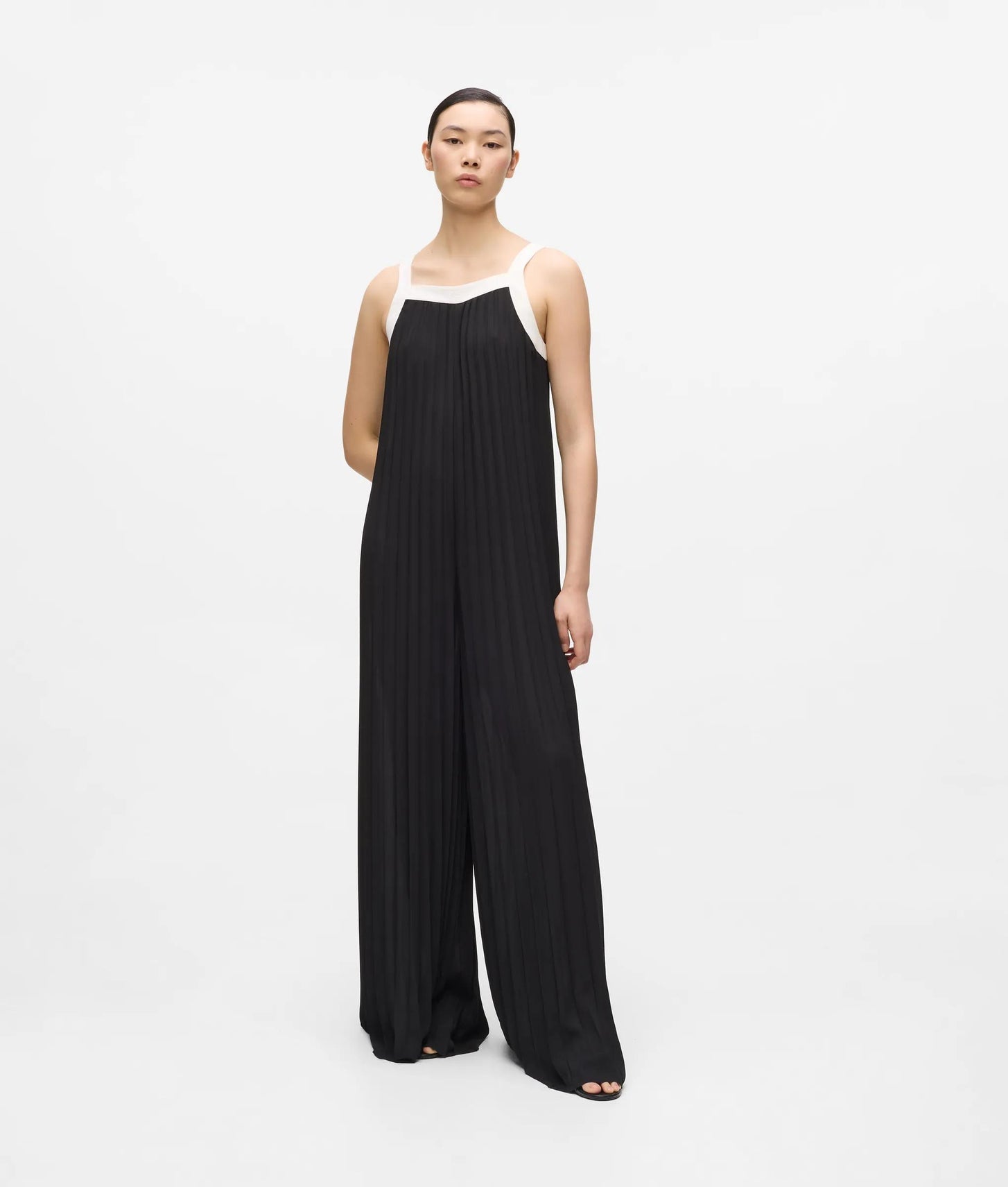 Karl Lagerfeld Pleated Jumpsuit Black