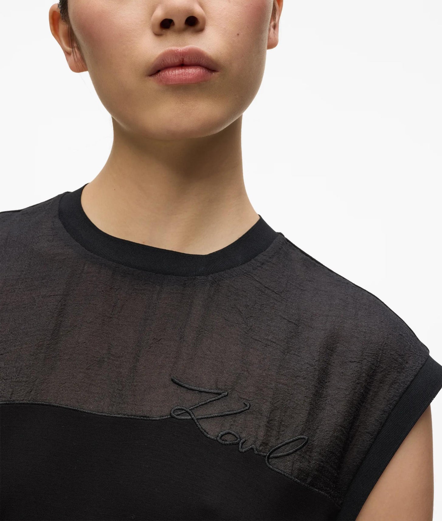 Karl Lagerfeld Signature T-Shirt Dress Black