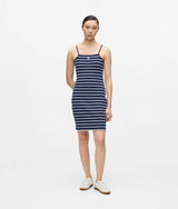 Karl Lagerfeld Ikon Striped Jersey Dress Medieval Blue-White